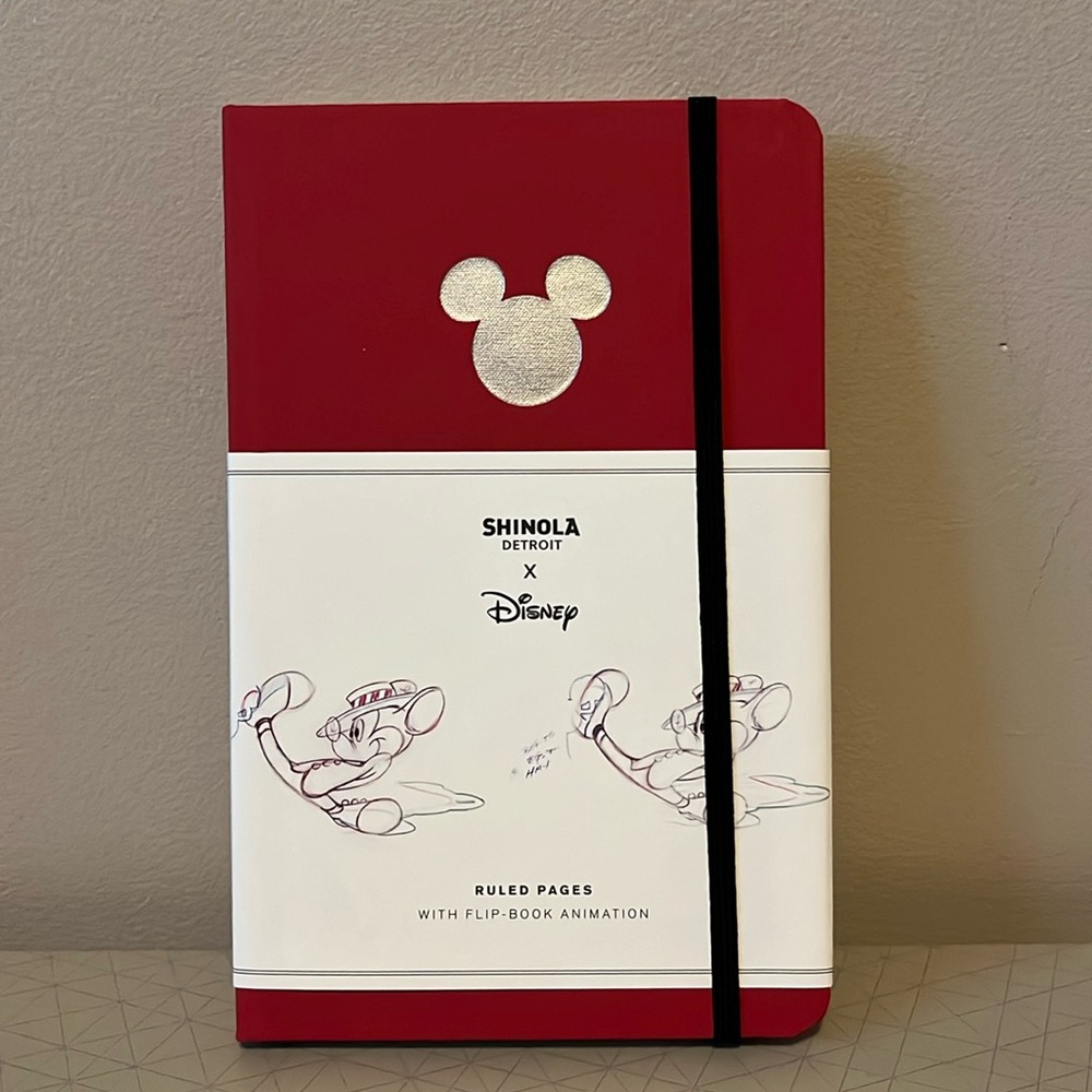 Shinola Detroit x Disney Ruled Page Notebook with flip-book animation
